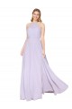 Cheap Sleeveless High Neck Chiffon Lilac Long Formal Dress Canada