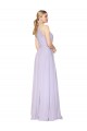 Cheap Sleeveless High Neck Chiffon Lilac Long Formal Dress Canada