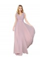 Cheap Sleeveless High Neck Chiffon Primrose Long Formal Dress Canada