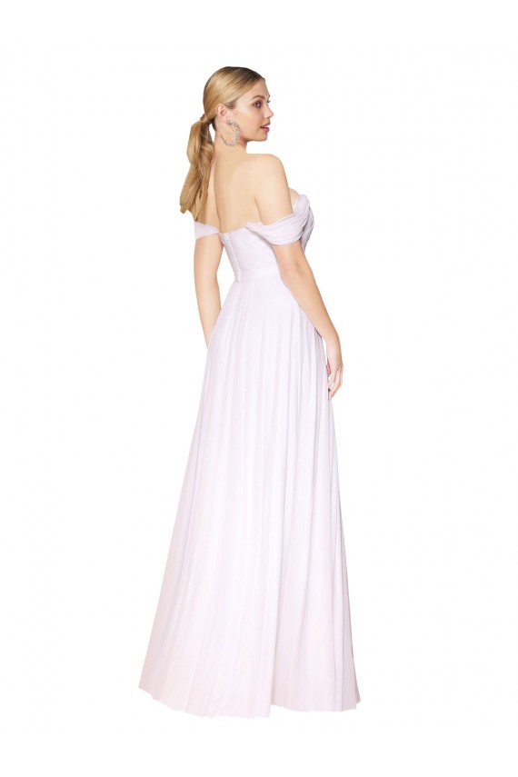 Cheap Sleeveless High Neck Chiffon White Long Formal Dress Canada