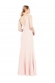 Cheap Sleeveless High Neck Stretch Crepe Pink Long Formal Dress Canada
