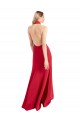 Cheap Sleeveless High Neck Stretch Crepe Red A-Line Long Formal Dress Canada