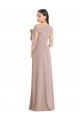 Cheap Sleeveless Off the Shoulder Stretch Crepe Dusty Pink Long Formal Dress Canada