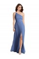 Cheap Sleeveless One Shoulder Chiffon Windsor Blue Long Formal Dress Canada