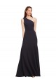 Cheap Sleeveless One Shoulder Stretch Crepe Dark Navy A-Line Long Formal Dress Canada