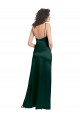 Cheap Sleeveless Scoop Neck Stretch Satin Hunter Long Formal Dress Canada