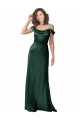 Cheap Sleeveless Spaghetti Straps Stretch Satin Hunter Long Formal Dress Canada