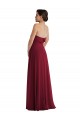 Cheap Sleeveless Strapless Chiffon Burgundy Long Formal Dresses Canada