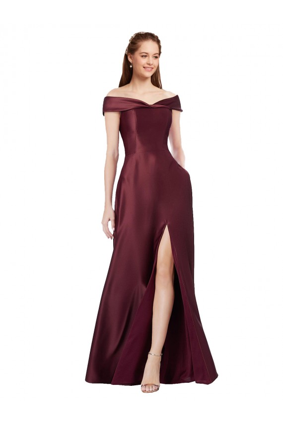 Cheap Cap Sleeves Strapless Satin Burgundy Gold Long Black Tie Formal Dress Canada