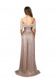 Cheap Sleeveless Strapless Sequin Champagne Long Formal Dress Canada