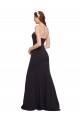 Cheap Sleeveless Strapless Stretch Crepe Dark Navy Long Formal Dresses Canada