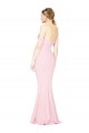 Cheap Sleeveless Strapless Stretch Crepe Pink Long Formal Dress Canada