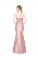 Cheap Sleeveless Strapless Stretch Satin Long Formal Dress Canada