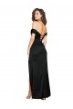 Cheap Sleeveless Sweetheart Silky Satin Black Long Black Tie Formal Dress Canada
