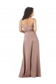 Cheap Sleeveless Sweetheart Silky Satin Dusty Pink Long Formal Dress Canada