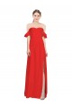 Cheap Sleeveless Sweetheart Stretch Crepe Red Long Formal Dress Canada