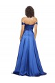 Cheap Sleeveless Sweetheart Stretch Satin Royal Blue Sweep Train Formal Dress Canada