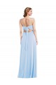 Cheap Sleeveless V-Neck Chiffon Light Sky Blue Long Formal Dress Canada