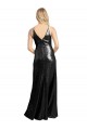 Cheap Sleeveless V-Neck Sequin Black Long Formal Dress Canada