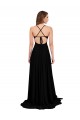 Cheap Sleeveless V-Neck Spandex Black Long Black Tie Formal Dress Canada