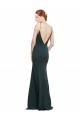 Cheap Sleeveless V-Neck Stretch Crepe Pink Long Formal Dress Canada