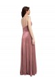 Cheap Sleeveless V-Neck Stretch Velvet Cinnamon Rose Long Formal Dress Canada