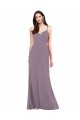 Cheap Sleeveless Sweetheart Chiffon Dark Lavender Long Formal Dress Canada