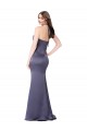 Cheap Sleeveless Halter Neck Silky Satin Dusk Long Formal Dress Canada