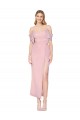 Cheap Cold Shoulder High Neck Chiffon Primrose Knee Length Formal Dress Canada
