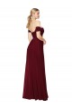 Cheap Sleeveless High Neck Chiffon Burgundy Mermaid Long Formal Dresses Canada