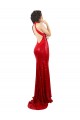 Cheap Sleeveless High Neck Sequin Red Long Formal Dress Canada