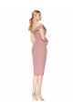 Cheap Sleeveless High Neck Stretch Crepe Dusty Pink Knee Length Black Tie Formal Dress Canada