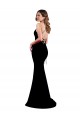 Cheap Sleeveless High Neck Stretch Crepe Black Long Formal Dress Canada