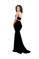 Cheap Sleeveless High Neck Stretch Crepe Black Mermaid Long Formal Dress Canada