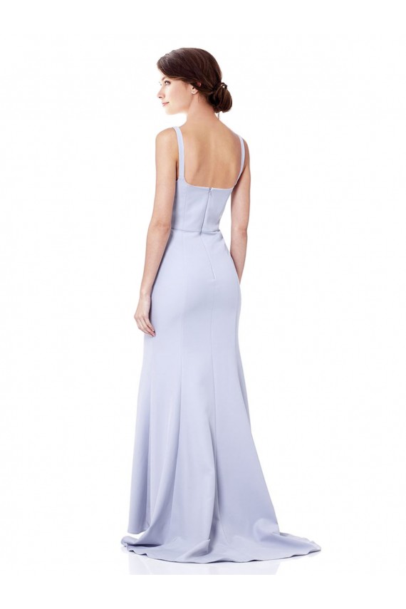 Cheap Sleeveless High Neck Stretch Crepe Light Sky Blue Long Mermaid Formal Dress Canada