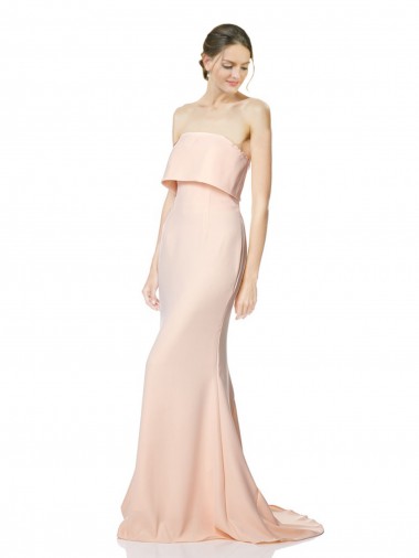 Cheap Sleeveless High Neck Stretch Crepe Nude Long Black Tie Formal Dress Canada