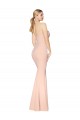 Cheap Sleeveless High Neck Stretch Crepe Nude Long Formal Dress Canada