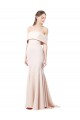 Cheap Sleeveless High Neck Stretch Crepe Nude Long Formal Dresses Canada