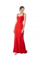 Cheap Sleeveless High Neck Stretch Crepe Red Long Sweetheart Formal Dress Canada