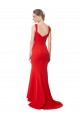 Cheap Sleeveless High Neck Stretch Crepe Red Long Sweetheart Formal Dress Canada