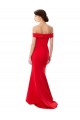 Cheap Sleeveless High Neck Stretch Crepe Red Long Formal Dress Canada