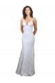 Cheap Sleeveless High Neck Stretch Crepe & Sequin Tulle White Long Formal Dress Canada