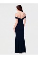 Cheap Sleeveless Off the Shoulder Stretch Crepe Ivory Long Formal Dress Canada