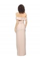Cheap Sleeveless Off the Shoulder Stretch Crepe Nude Long Formal Dress Canada