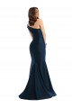Cheap Sleeveless One Shoulder Silky Satin Light Sky Blue Long Formal Dress Canada