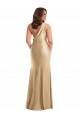 Cheap Sleeveless One Shoulder Silky Satin Soft Gold Long Formal Plus Size Formal Dress Canada