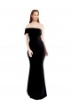 Cheap Sleeveless One Shoulder Stretch Crepe Black Long Formal Dress Canada