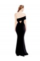 Cheap Sleeveless One Shoulder Stretch Crepe Black Long Formal Dress Canada