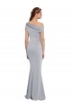 Cheap Sleeveless One Shoulder Stretch Crepe Grey Long Formal Dress Canada
