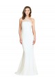Cheap Sleeveless One Shoulder Stretch Crepe & Tulle Ivory Sweep Train Formal Dress Canada